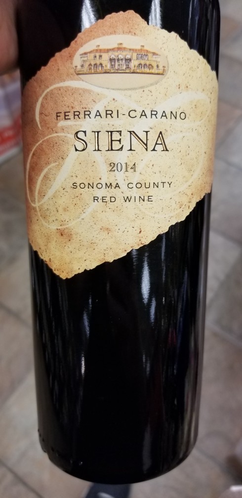 Ferrari Carano Mountain Winery Siena Red Blend 2014 Sonoma County